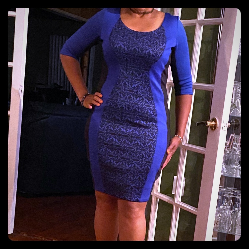 Fitted Blue/Black